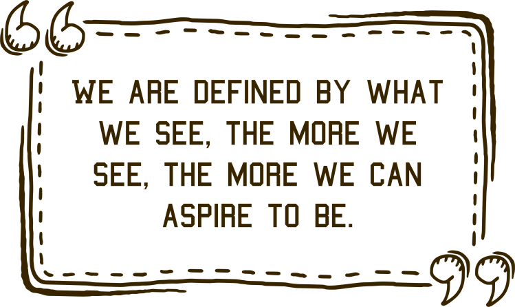 'we are defined by what we see the more we see, the more can aspire to be.' - Jim Roberson motivational youth speaker motivating a student and coaching education in young people. Empowering and supporting them to be the best they can be in school, education and exam preparation.