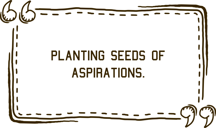 'Planting seeds of aspirations' - Jim Roberson motivational youth speaker motivating a student and coaching education in young people. Empowering and supporting them to be the best they can be in school, education and exam preparation.