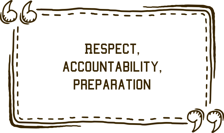 'Respect Accountability, preparation' - Jim Roberson motivational youth speaker motivating a student and coaching education in young people. Empowering and supporting them to be the best they can be in school, education and exam preparation.