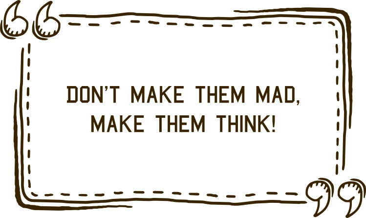 'Don't make them mad, make them think' - Jim Roberson motivational youth speaker motivating a student and coaching education in young people. Empowering and supporting them to be the best they can be in school, education and exam preparation.