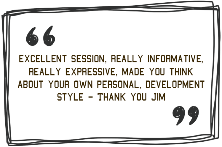 'Excellent session really informative. Really expressive, made you think about your own personal development style - Thank you Jim' - Jim Roberson motivational youth speaker motivating a student and coaching education in young people. Empowering and supporting them to be the best they can be in school, education and exam preparation.