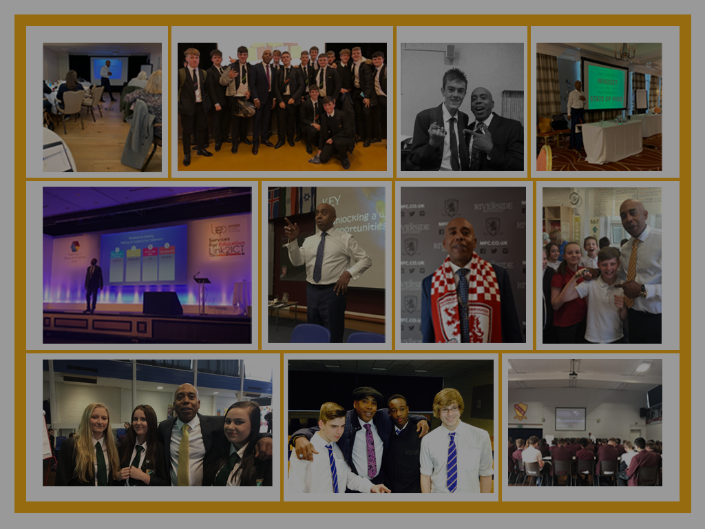 Collection of images - Jim Roberson motivational youth speaker motivating a student and coaching education in young people. Empowering and supporting them to be the best they can be in school, education and exam preparation.